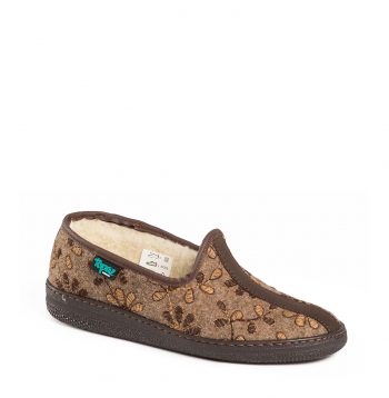 topaz finnmark flower brown slippers
